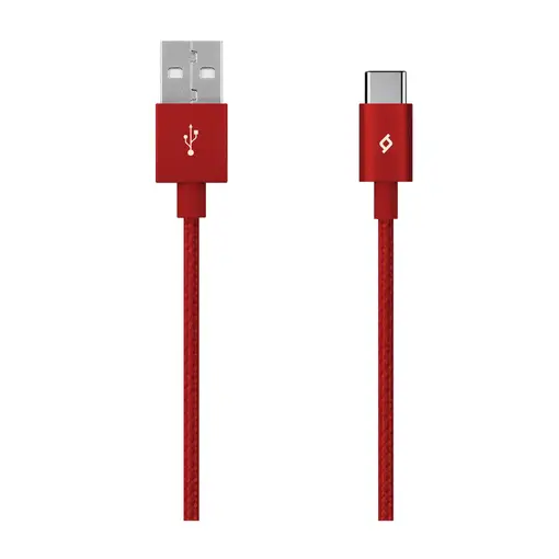 Kabel - USB-C to USB (1,20m) - Red - Alumi Cable