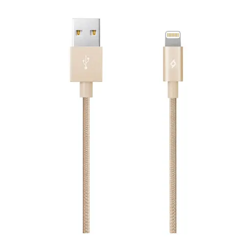 Kabel - MFi (Apple license) - Lightning to USB (1,20m) - Gold - Alumi Cable