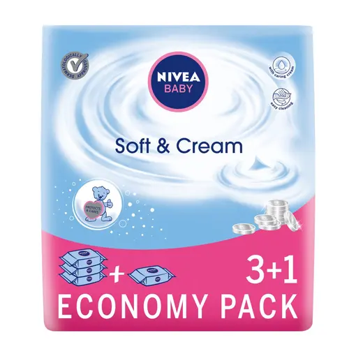 Baby Soft&Cream vlažne maramice 4-pack