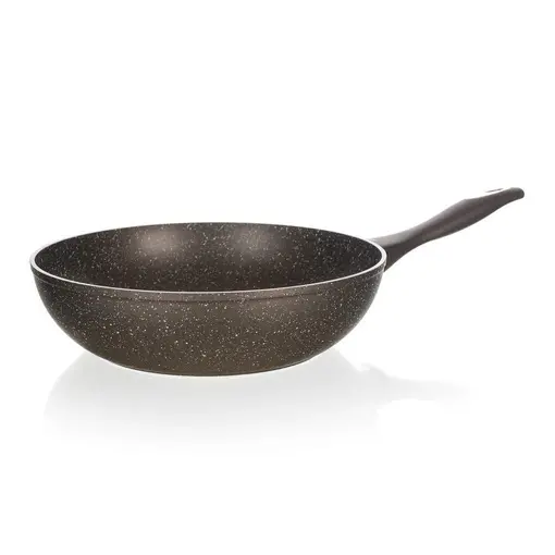 Premium dark brown wok tava 28x7,8 cm