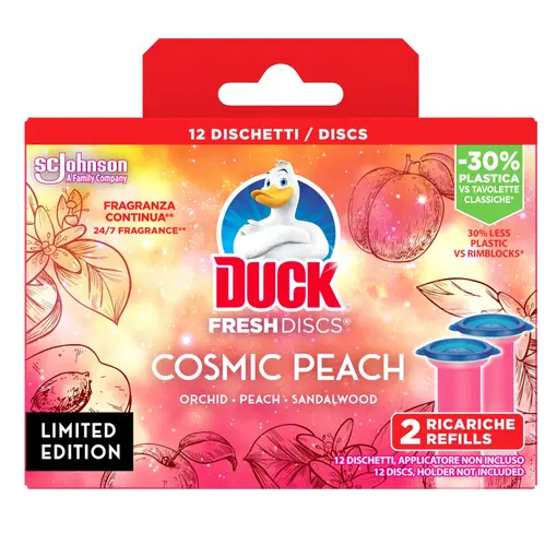 Fresh Discs gel za čišćenje i osvježavanje WC školjke - duplo punjenje, Cosmic Peach