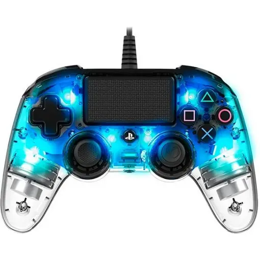 PS4 WIRED ILLUMINATED COMPACT CONTROLLER BLUE