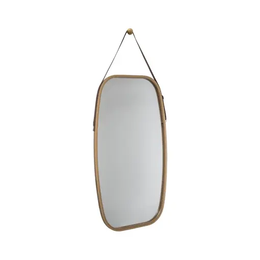 zidno ovalno ogledalo,  43x1.6x77 cm, bambus staklo