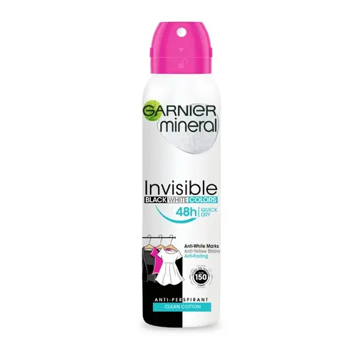 Mineral Invisible Black, White & Colors dezodorans u spreju, 150 ml
