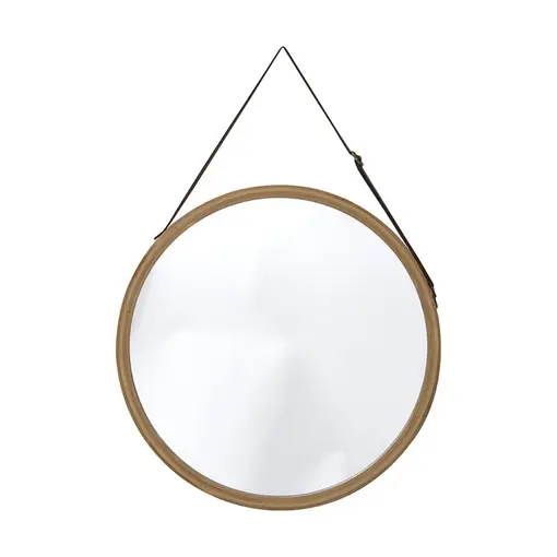 zidno okruglo ogledalo 38 cm, bambus