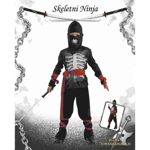 dječji kostim skeletni ninja