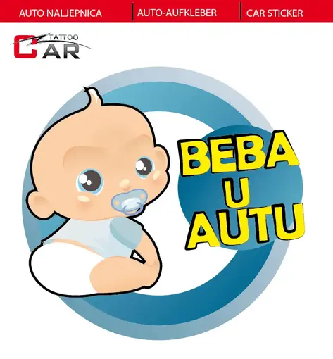 Naljepnica beba u autu
