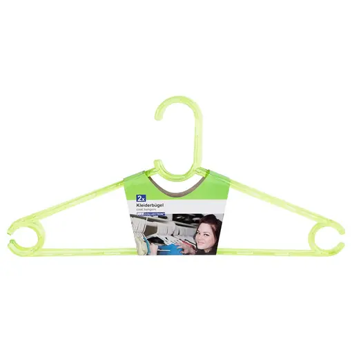 plastična vješalica za odjeću, 43x20 cm - zelena