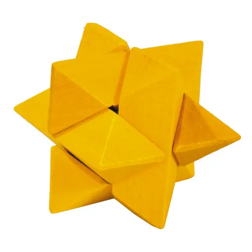 drvene puzzle “zvijezda“ žuta