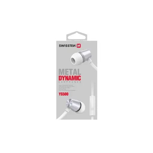 slušalice + mikrofon, In-ear, metalne, srebrno/bijele DYNAMIC YS500