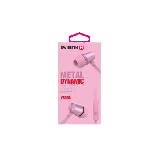 slušalice + mikrofon, In-ear, metalne, roze/zlatne DYNAMIC YS500
