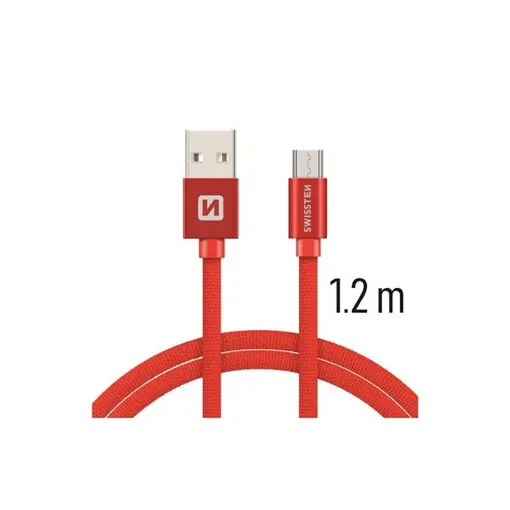 kabel USB/microUSB, platneni, 1.2m, crveni