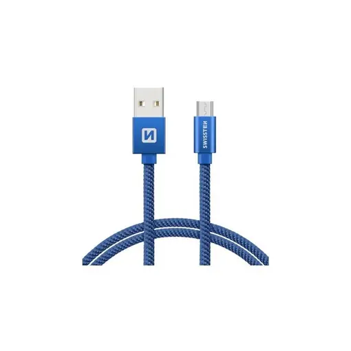 kabel USB/microUSB, platneni, 1.2m, plavi