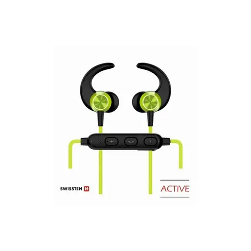 slušalice Bluetooth + mikrofon, In-ear, zelene, ACTIVE