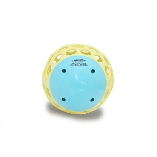 didaktička igračka za razvoj motorike, ragbi lopta s otvorima, plava