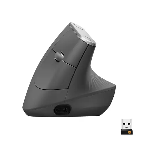 MX Vertical Advanced Ergonomic bežični optički miš, USB, grafit (910-005448)