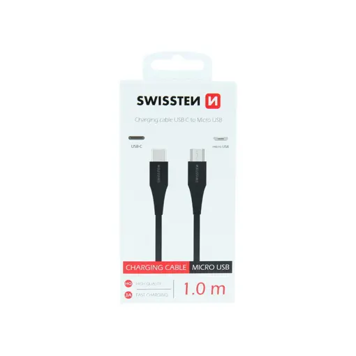 kabel USB-C/microUSB, 3A, 1m