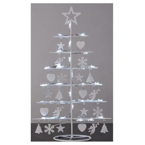 LED božićno drvce, 30L bijele, 48,5cm