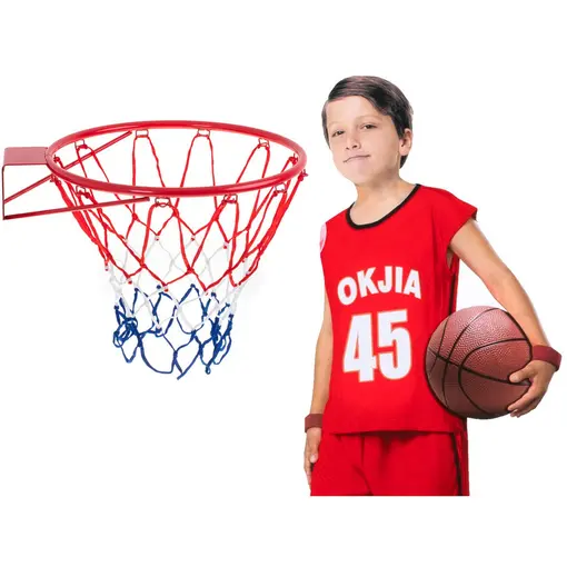 Košarkaški obruč s mrežom i dodacima