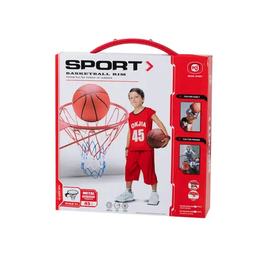 Košarkaški obruč s mrežom i dodacima