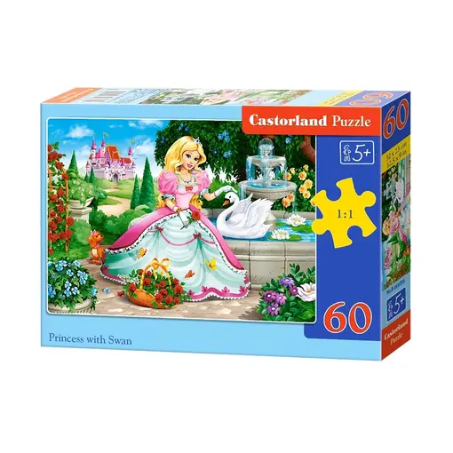puzzle 60 kom - princeza i labud