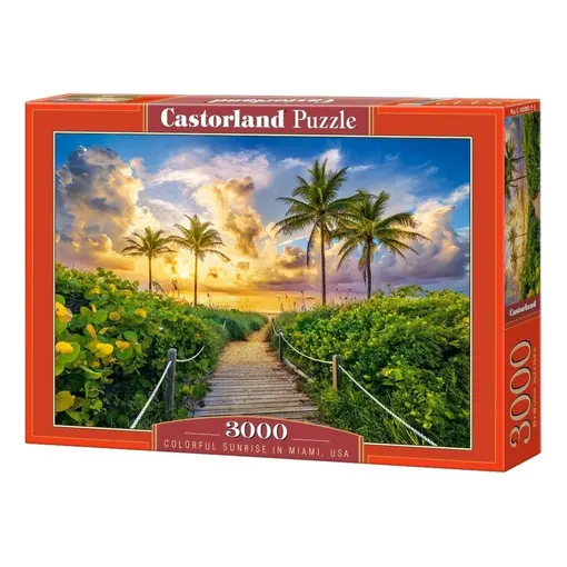 puzzle 3000 kom colorful sunrise in Miami, USA