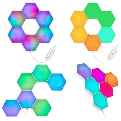 pametna RGB svjetiljka, hexagon, set