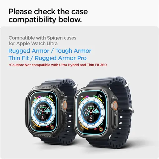 Apple Watch Ultra 49mm zaštitno staklo za pametni sat, Glass EZ Fit