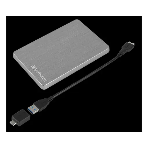 Externi hard disk  53662 Store'n'Go Alu slim 2.5“ (6,35Cm) 1TB USB 3.2 GEN1 sivi