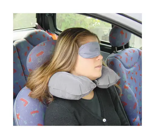 Set jastuka za putovanje 3-djelni (jastuk za vrat, maska za oči, jastuk za leđa)