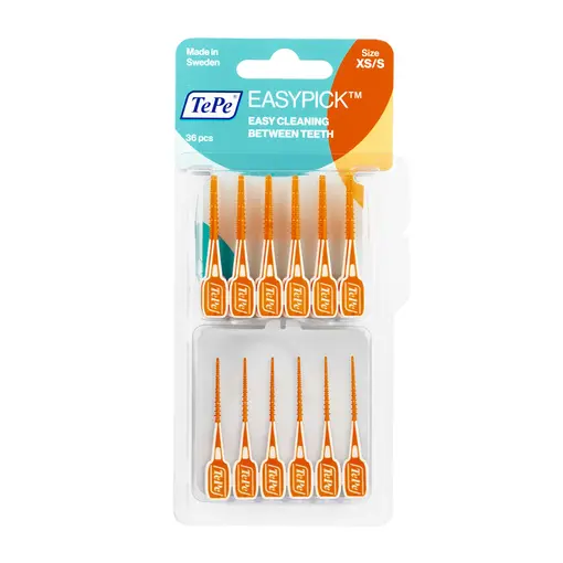 EasyPick silikonske zubne čačkalice vel. XS/S narančaste - blister 36 kom