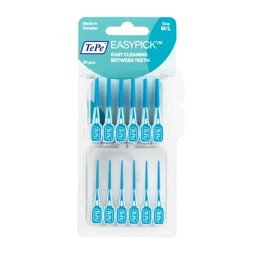 EasyPick silikonske zubne čačkalice vel. M/L plave - blister 36 kom