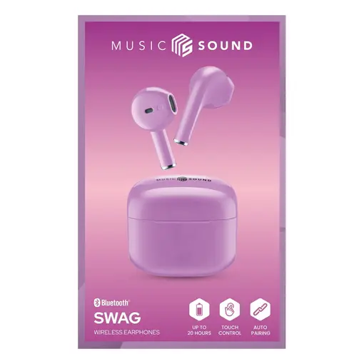 Music Sound bluetooth slušalice TWS Swag violet