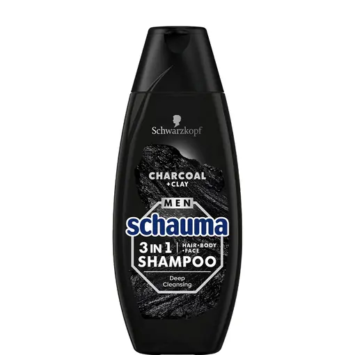 šampon 3in1 Charcoal & Clay