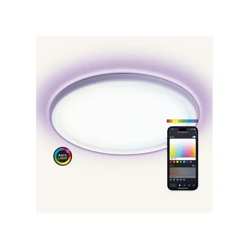 DUO stropna svjetiljka SmartLED, 42 cm, 24 W, 2.450 lumena, RGB-CCT, WiFi