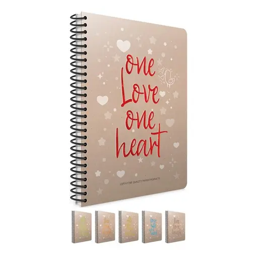 spiralna bilježnica Love book a4 crte