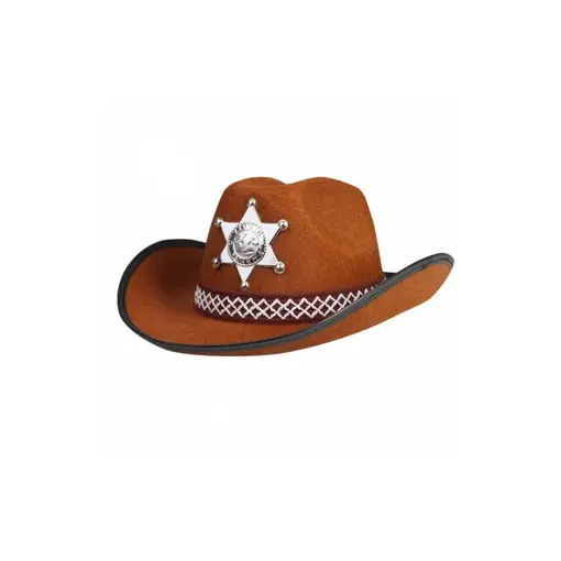 kapa dječja šerif smeđa 55