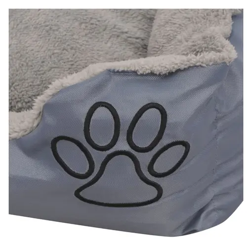 Krevet za pse s podstavljenim jastukom, sivi