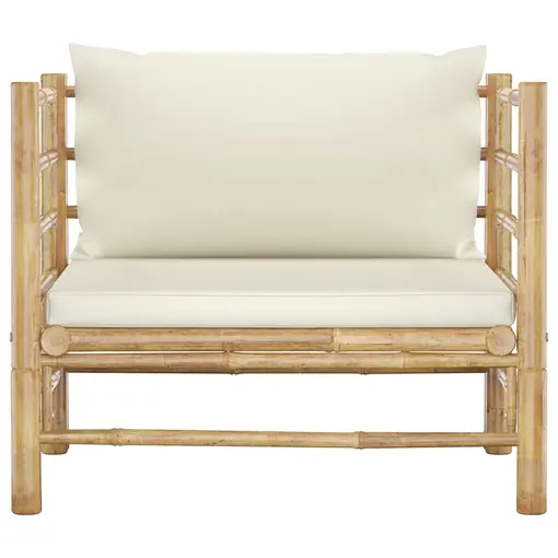 vrtna sofa od bambusa s jastucima