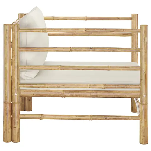 vrtna sofa od bambusa s jastucima