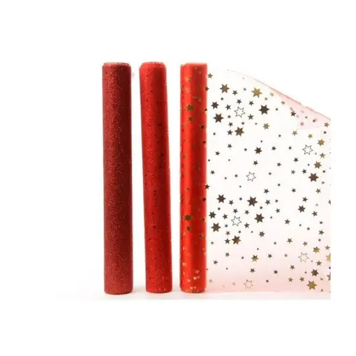 dekorativna crvena rola, 35x200cm (3 vrste)