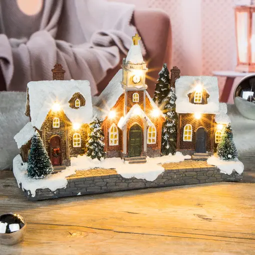 LED Božićno selo, efekt snijega