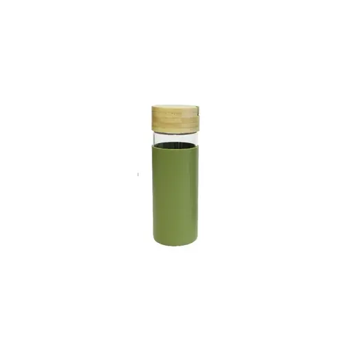 bočica, bamboo poklopac, 0,48l, zelena