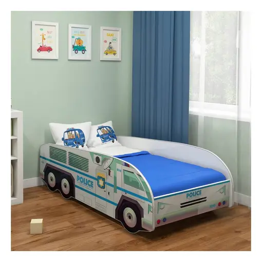 dječji krevet s motivom 140x70 cm 01-Policija