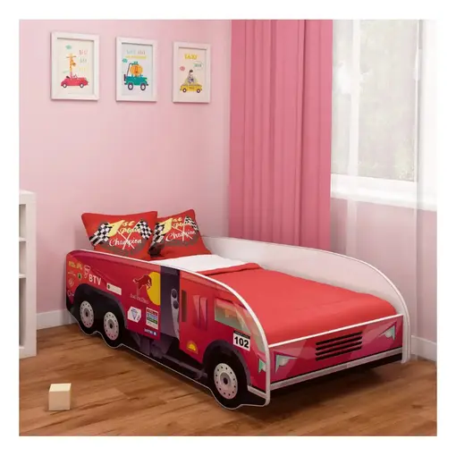 dječji krevet s motivom 140x70 cm 03-Dakar crvena