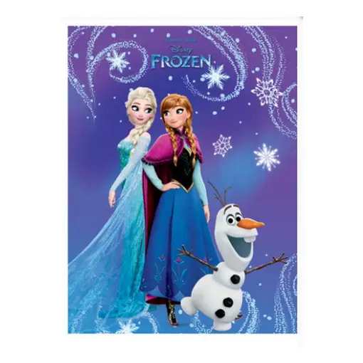 Bilježnica A4 kockice, Frozen, holo print 3