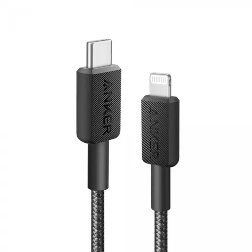 322 USB-C na Lightning pleteni kabel 0 -9 m crni