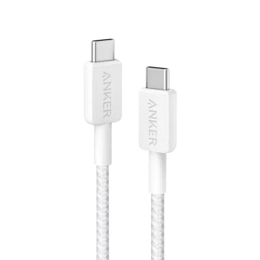 322 USB-C na USB-C pleteni kabel 0,9 m bijeli