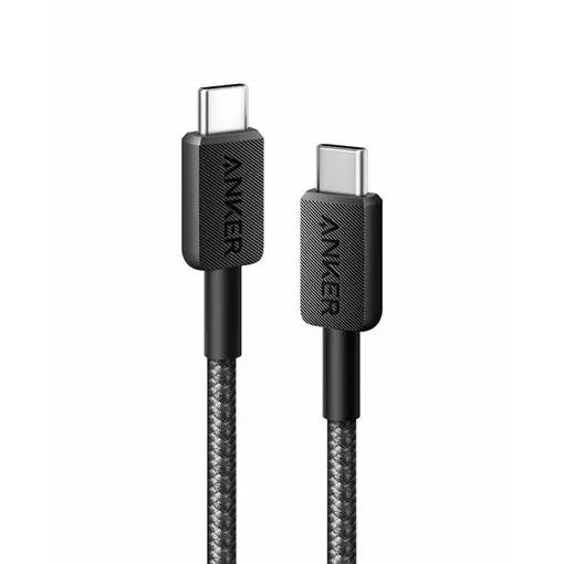 322 USB-C na USB-C pleteni kabel 1 -8 m crni