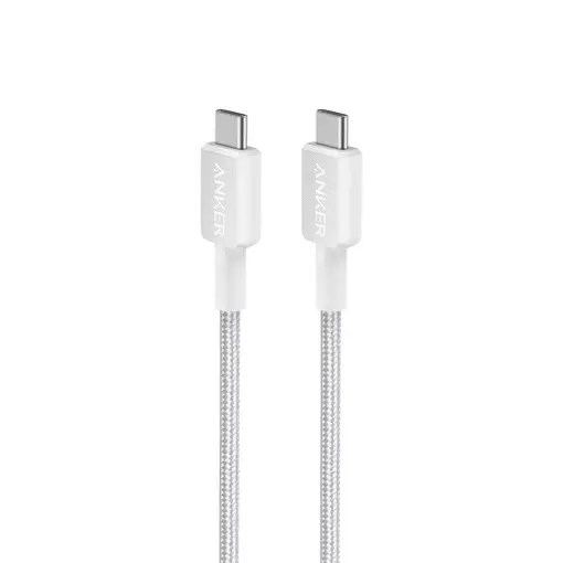322 USB-C na USB-C pleteni kabel 1,8 m bijeli